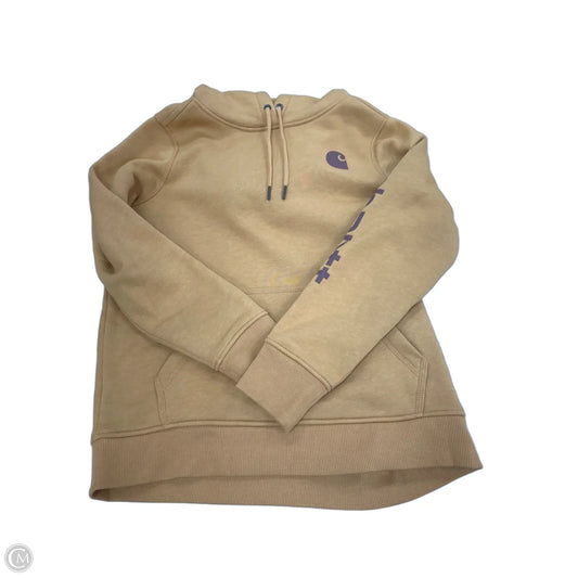 Sweatshirt Hoodie By Carhartt In Tan, Size: M