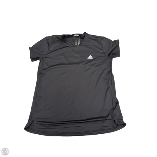 Athletic Top Short Sleeve By Adidas In Black, Size: S