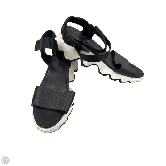 Sandals Flats By Sorel In Black & White, Size: 11