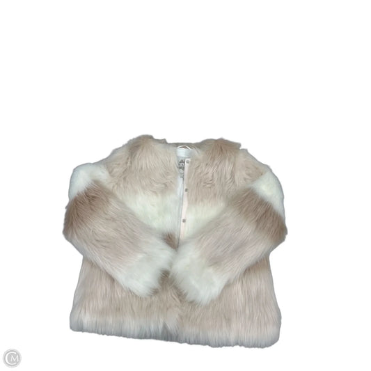 Jacket Faux Fur & Sherpa By Esley In Cream, Size: S