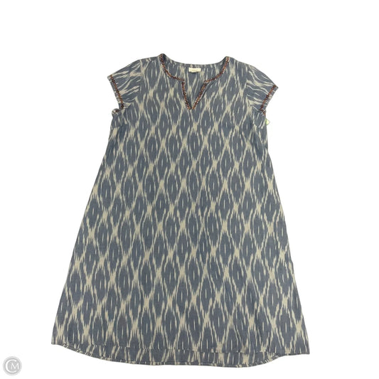 Dress Casual Midi By Pure Jill In Blue & White, Size: L
