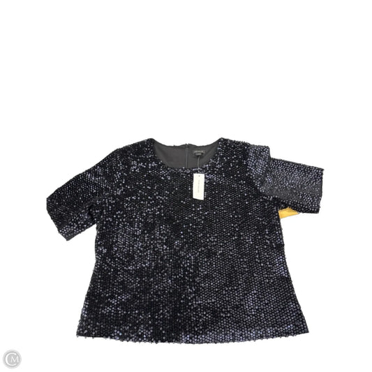Top Short Sleeve By Ann Taylor In Black, Size: L