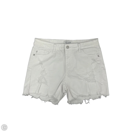Shorts By Judy Blue In White Denim, Size: L