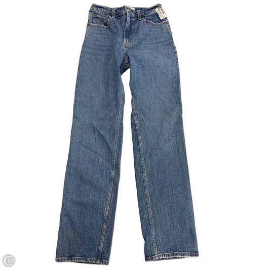 Jeans Straight By Abercrombie And Fitch In Blue Denim, Size: 4