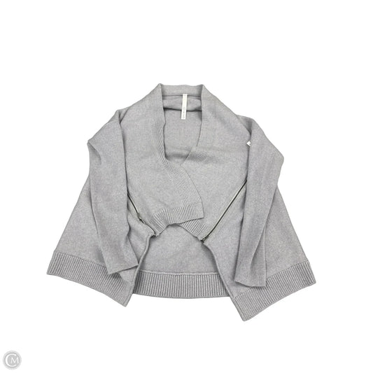 Sweater Cardigan By Lululemon In Grey, Size: 10