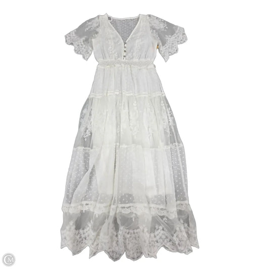 Dress Casual Maxi By Cme In White, Size: S