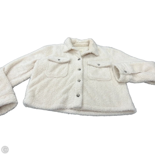 Jacket Faux Fur & Sherpa By Thread And Supply In Cream, Size: S