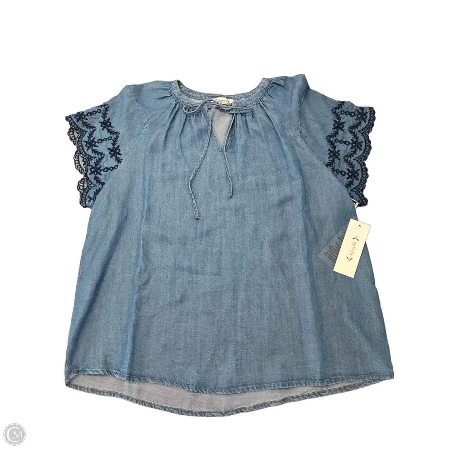 Top Short Sleeve By Nanette By Nanette Lepore In Blue, Size: M