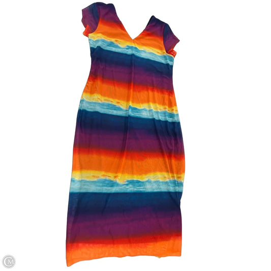 Dress Casual Midi By Bold Elements In Multi-colored, Size: L