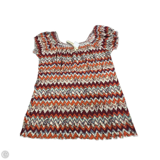 Top Short Sleeve By Susan Lawrence In Multi-colored, Size: L