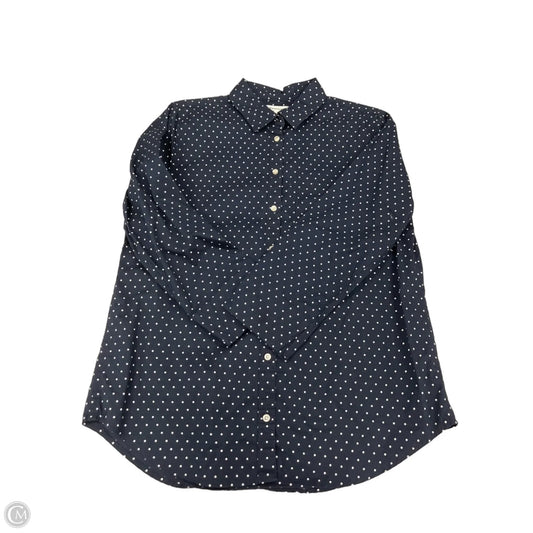 Top Long Sleeve By Amazon Essentials In Blue & White, Size: M