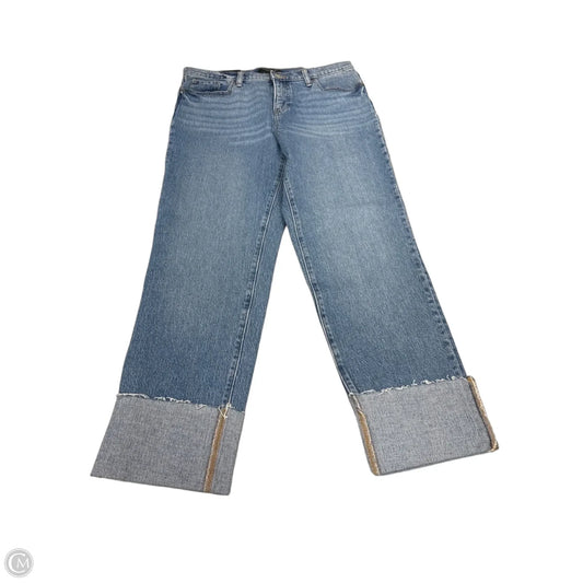 Jeans Straight By Banana Republic In Blue Denim, Size: 8