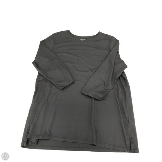Top 3/4 Sleeve By Lands End In Black, Size: L