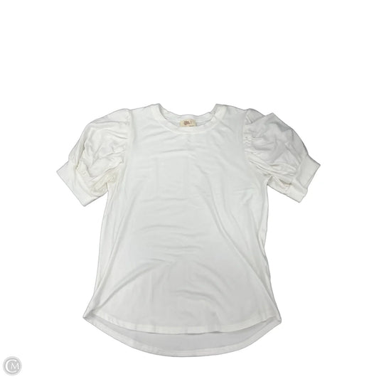 Top Short Sleeve By Cme In White, Size: S