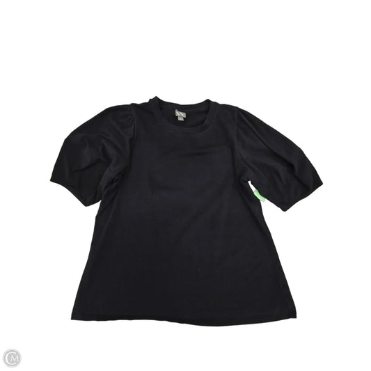 Top Short Sleeve By Worthington In Black, Size: L