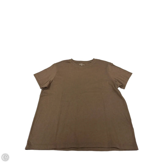 Top Short Sleeve By American Eagle In Brown, Size: S
