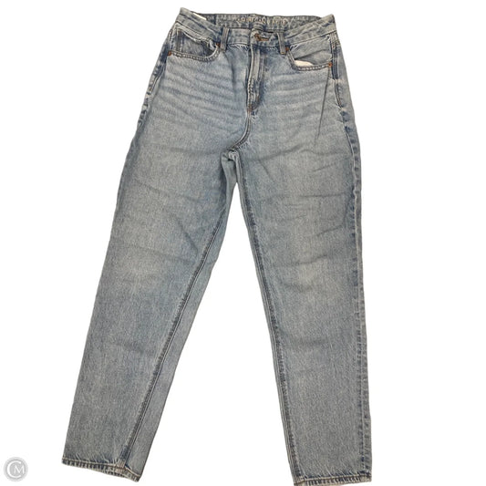 Jeans Straight By American Eagle In Blue Denim, Size: 6