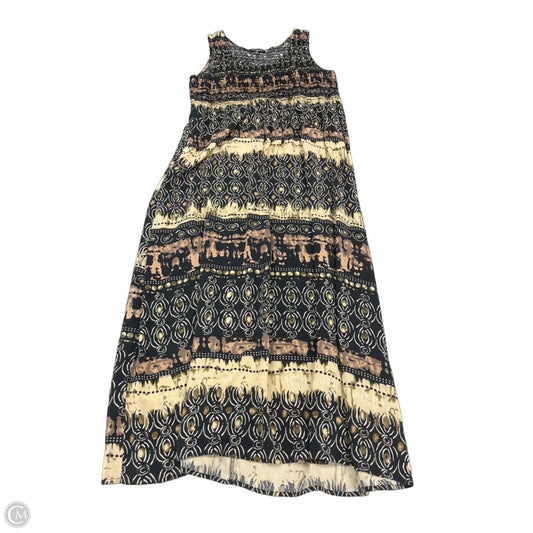 Dress Casual Maxi By Notations In Black & Tan, Size: Xlp