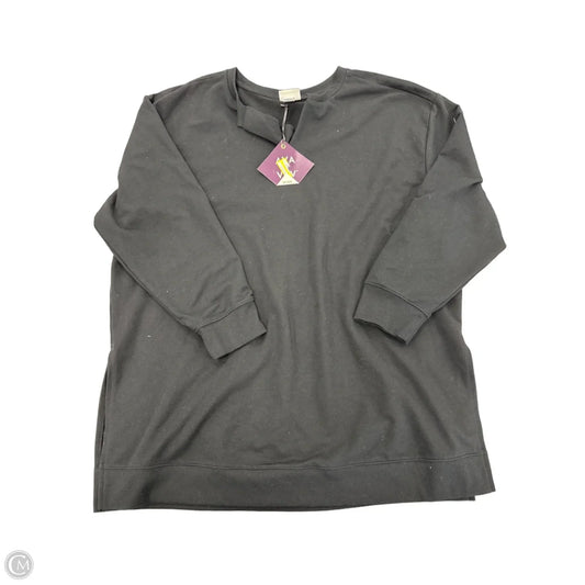 Top Long Sleeve By Ava & Viv In Black, Size: Xxl