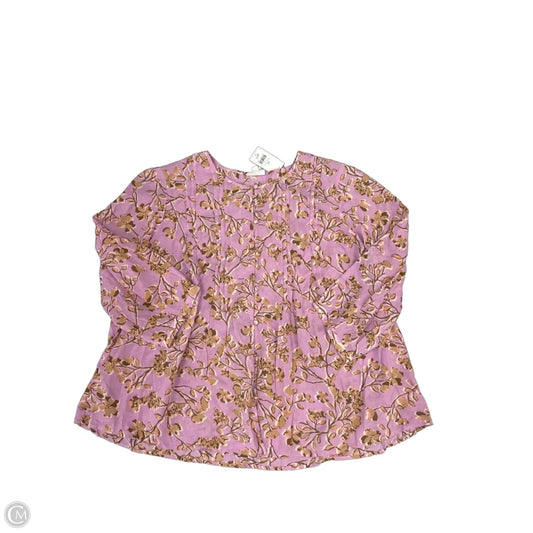 Top Long Sleeve By J. Jill In Purple, Size: 2x
