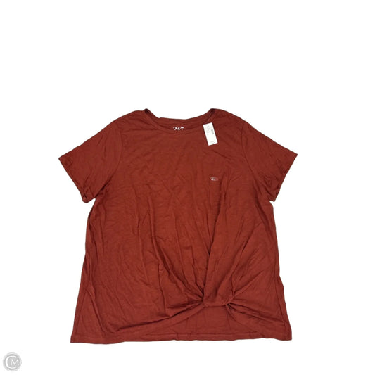 Top Short Sleeve By Maurices In Orange, Size: 2x