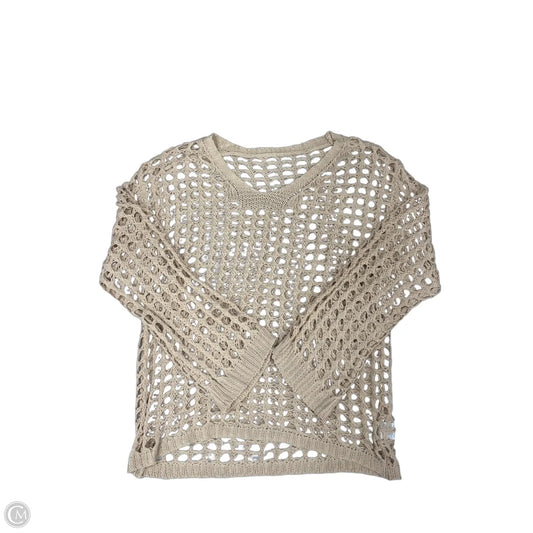 Top Long Sleeve By Cme In Tan, Size: M