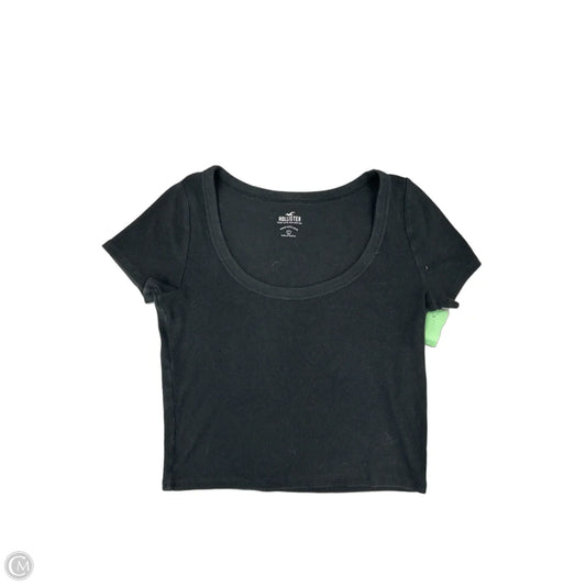 Top Short Sleeve By Hollister In Black, Size: L