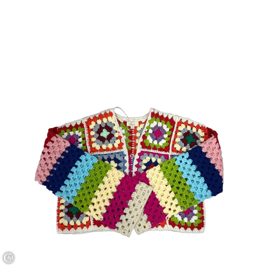 Sweater Cardigan By Elan In Multi-colored, Size: S