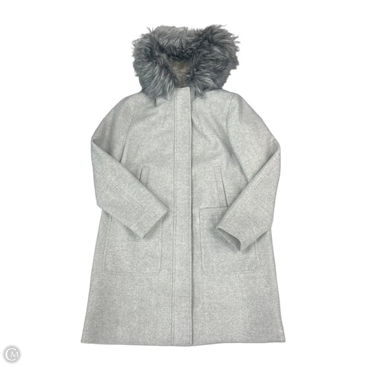 Coat Faux Fur & Sherpa By Nine West In Grey, Size: Xl