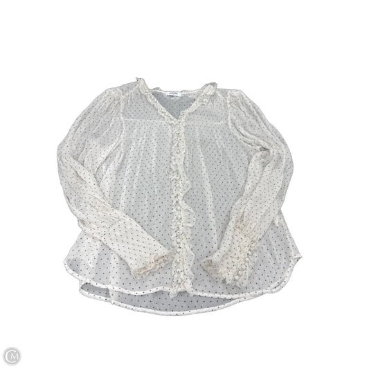 Top Long Sleeve By Cme In White, Size: S