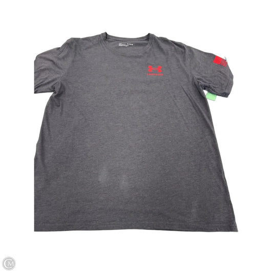 Top Short Sleeve By Under Armour In Grey, Size: Xl