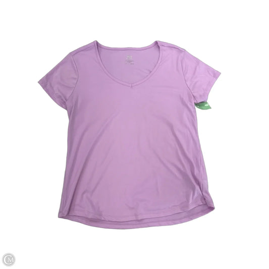 Athletic Top Short Sleeve By Rbx In Purple, Size: L