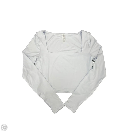 Athletic Top Long Sleeve Crewneck By 90 Degrees By Reflex In White, Size: S