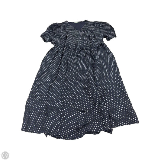 Dress Casual Maxi By Terra & Sky In Blue & White, Size: 3x