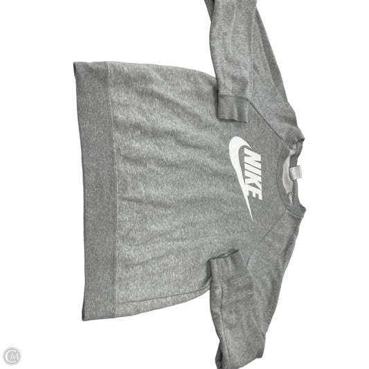 Top Long Sleeve By Nike In Grey, Size: S
