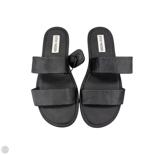Sandals Flats By Steve Madden In Black, Size: 7