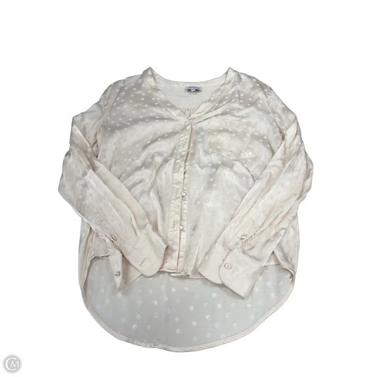 Top Long Sleeve By Heartloom In Cream, Size: M