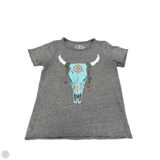 Top Short Sleeve By Chaser In Grey, Size: S