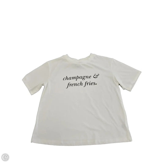 Top Short Sleeve Designer By Kate Spade In White, Size: Xs