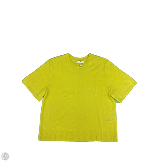 Top Short Sleeve By Banana Republic In Yellow, Size: S