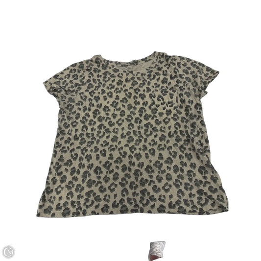 Top Short Sleeve By Lucky Brand In Animal Print, Size: Xl