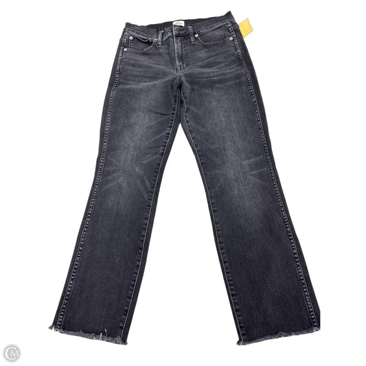 Jeans Straight By J. Crew In Black Denim, Size: 6