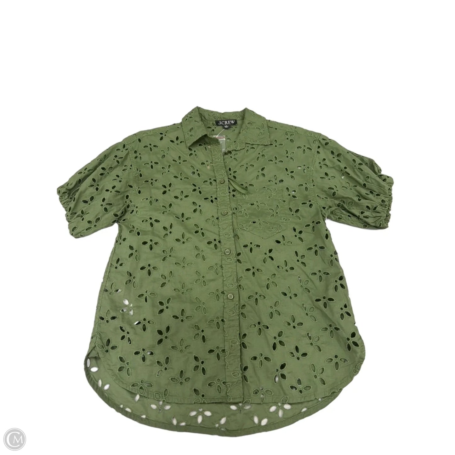 Top Short Sleeve By J. Crew In Green, Size: 0