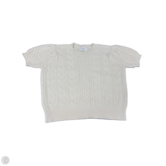 Top Short Sleeve By Lucca Couture In Cream, Size: L