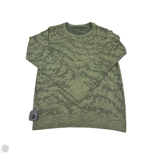Athletic Top Long Sleeve Crewneck By Lululemon In Green, Size: 6