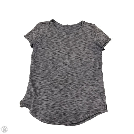 Athletic Top Short Sleeve By Lululemon In Grey, Size: S