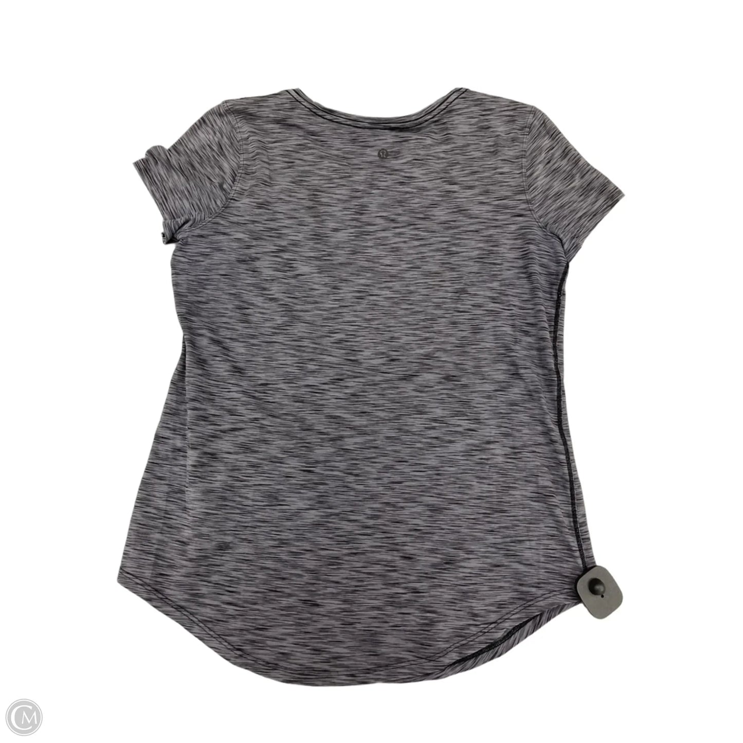 Athletic Top Short Sleeve By Lululemon In Grey, Size: S