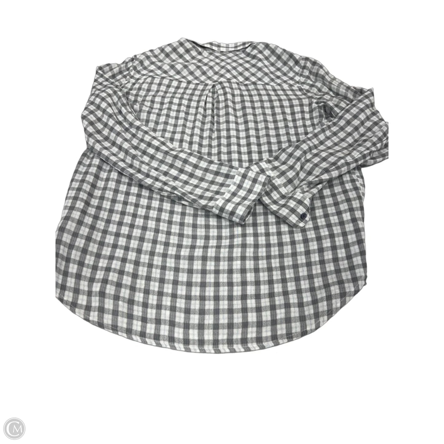 Top Long Sleeve By Lucky Brand In Blue & Grey, Size: M