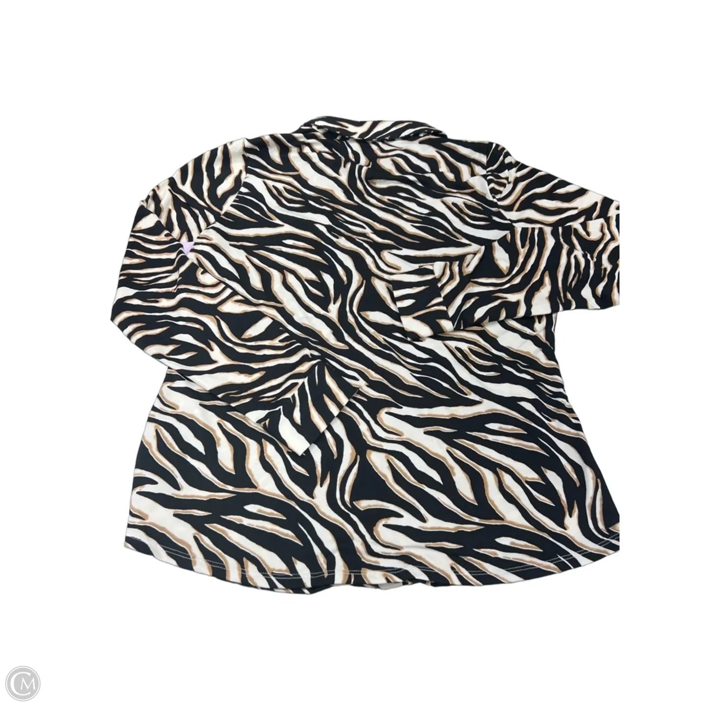 Top Long Sleeve By Cme In Animal Print, Size: L