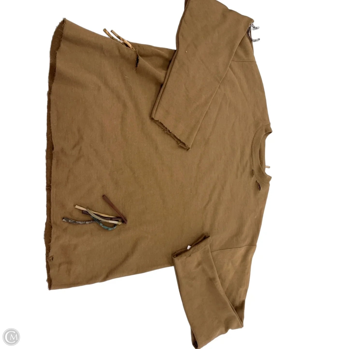 Top Long Sleeve By Cmc In Brown, Size: L